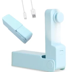 Ventilateur sans fil pliable pocket 3 vitesses rechargeable pales souples