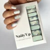 Vernis autocollant floral frost - manucure facile longue tenue Menthe givrée fleurie