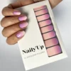Vernis autocollant ombre lilac - manucure facile longue tenue Babyboomer violet