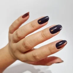 Vernis autocollant tortoise elegance - manucure facile longue tenue Écaille et bleu nuit