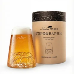 Verre design topographic : mont ventoux