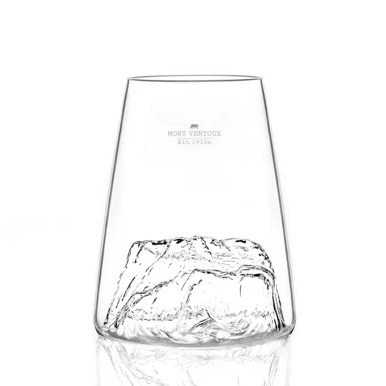 Verre design topographic : mont ventoux