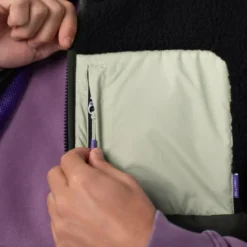 Veste bimatière sans manches noir S