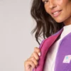 Veste sherpa zippée sans manches femme violet S