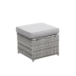 Viana salon de jardin 6 places gris