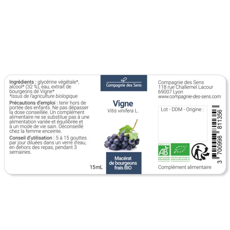 Vigne - macérat de bourgeons bio 15ml 15