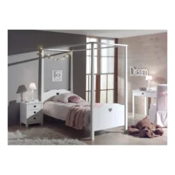 Vipack lit simple a baldaquin amori