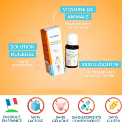 Vitamine d3 lanoline - immunité - 5 mois