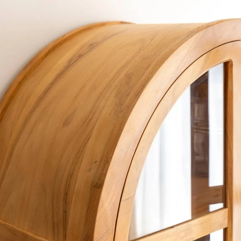 Vitrine en bois d'acacia 4 portes jo