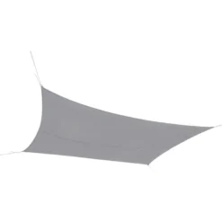 Voile d'ombrage 4x3 m gris clair