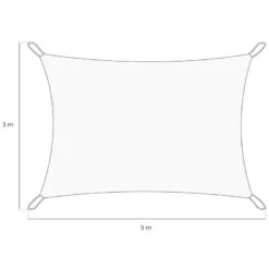 Voile ombrage camouflage - 3x5m Vert