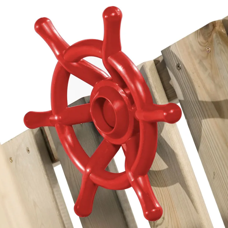 Volant bateau rouge portique