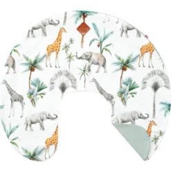 Voyagez au coeur de la savane avec la Housse pour Coussin d'allaitement Safari