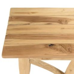 Will - console en bois de teck naturel piètement ajouré