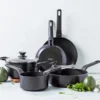 Wok 28 cm aluminium revêtement céramique