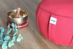 Zafu en kapok bio bordeaux